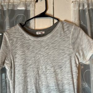 Goldie Pima Cotton Double Layer Short Sleeves TEE Women’s Size X-Small Gray